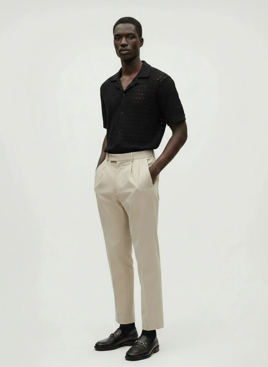 Sutton Textured Knit Camp Shirt - Midnight - Paranoid Ranch