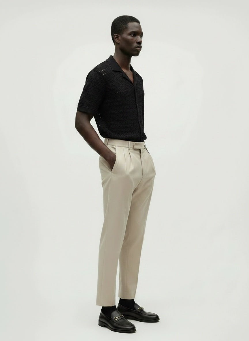 Sutton Textured Knit Camp Shirt - Midnight - Paranoid Ranch