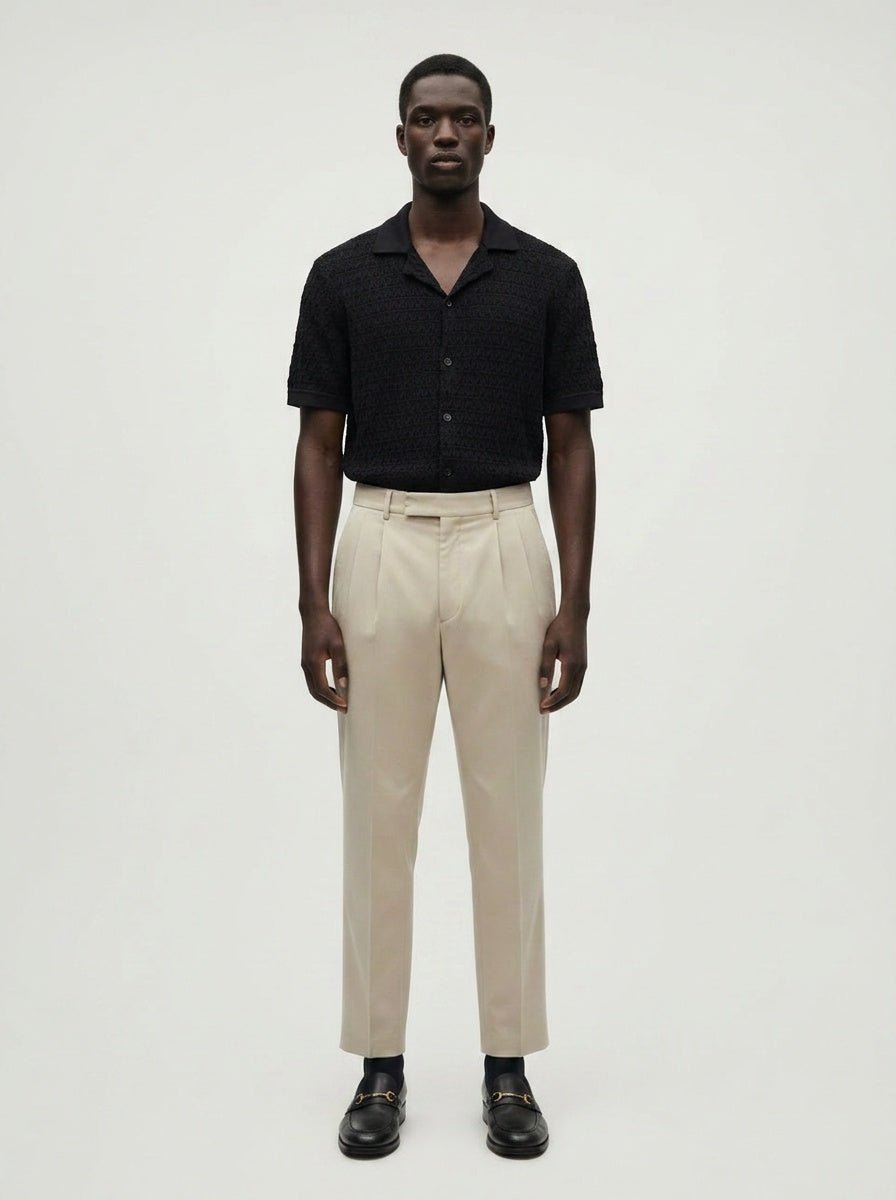 Sutton Textured Knit Camp Shirt - Midnight - Paranoid Ranch