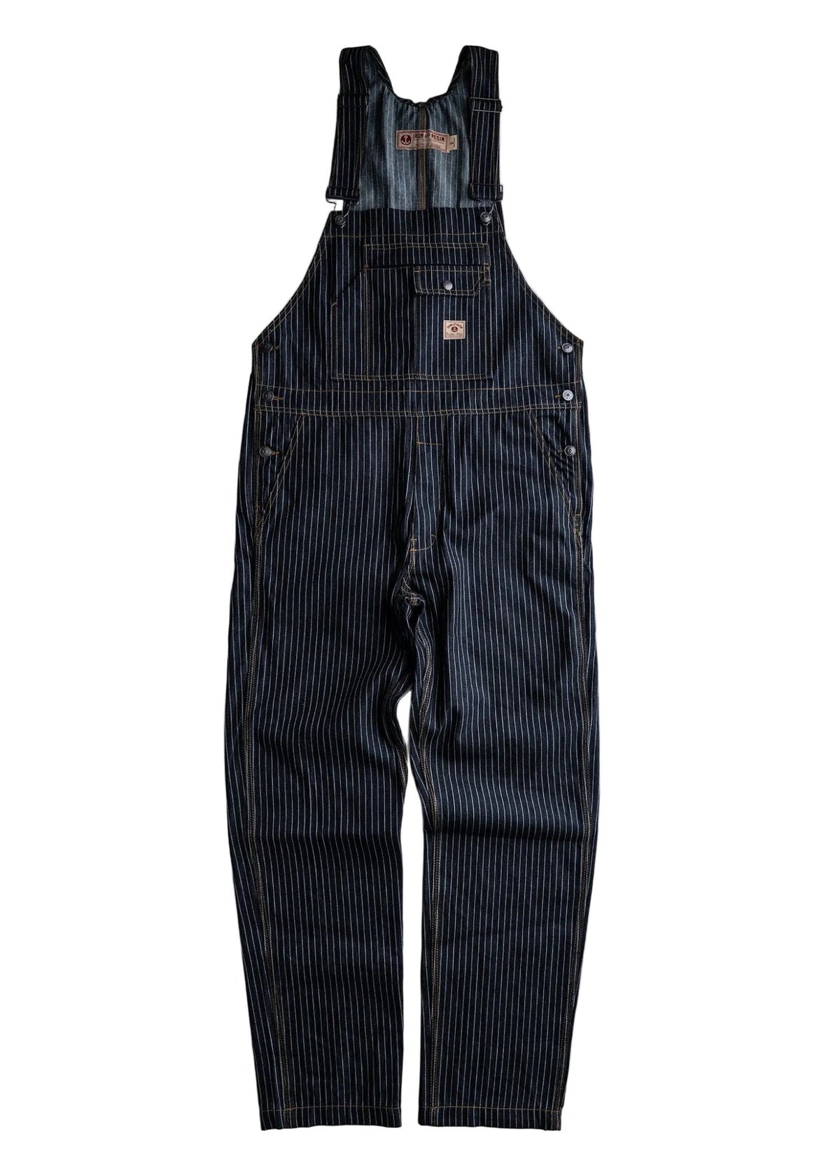 Tatham Striped Denim Overalls - Paranoid Ranch