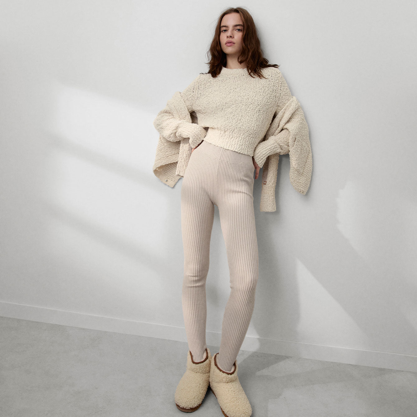 Textured Cotton Shrunken Crew Neck - Paranoid Ranch