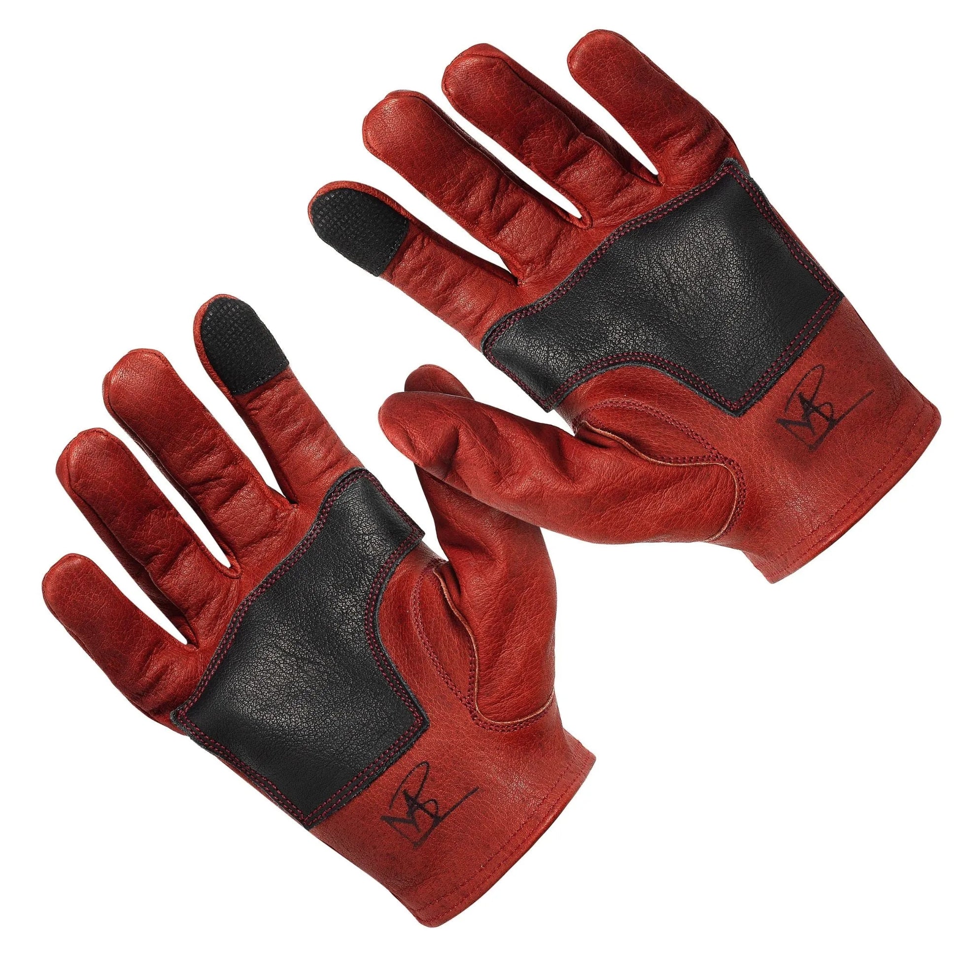 The Buffalo Leather Gloves - Ranch Burgundy - Paranoid Ranch