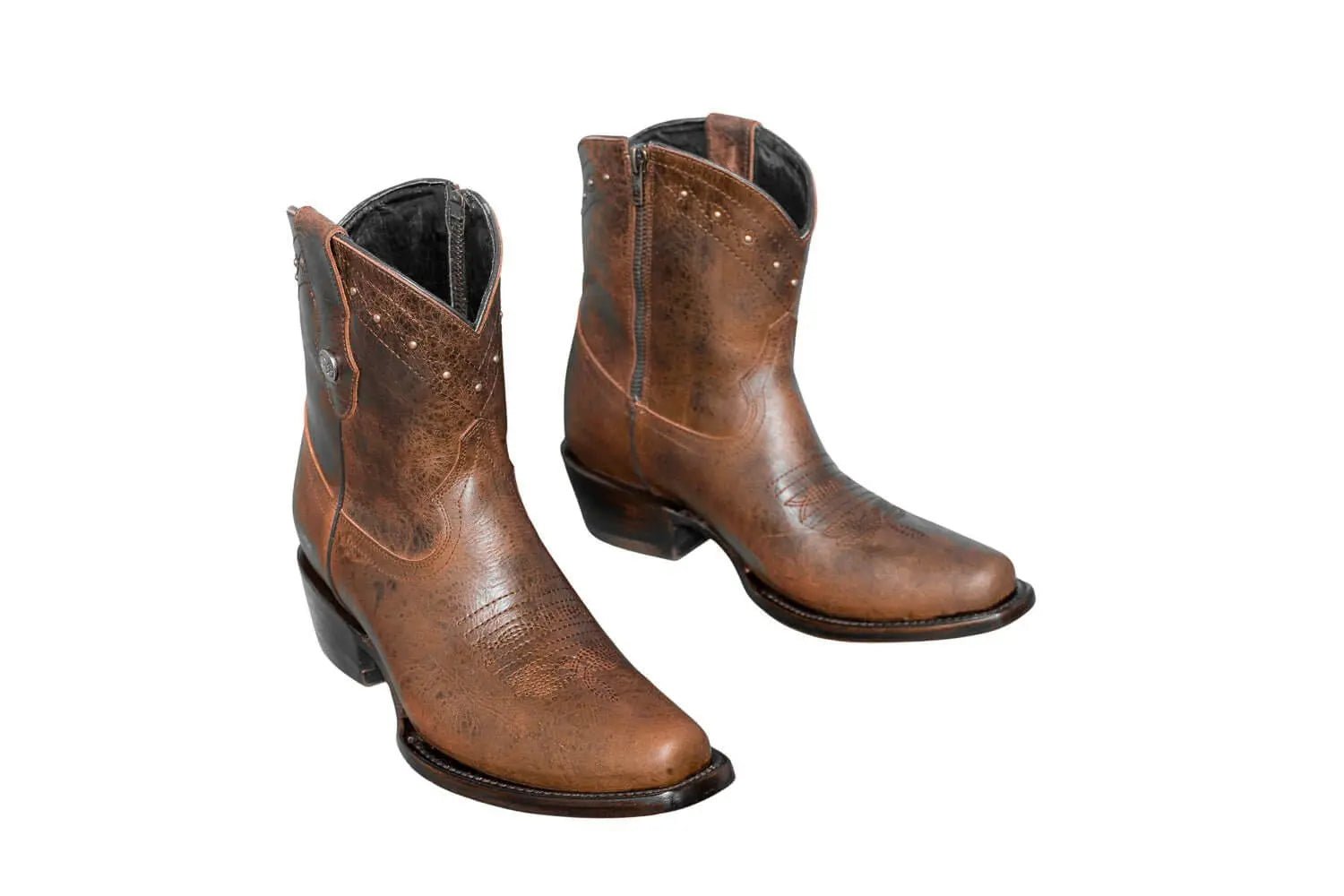 The Loretta Brown Leather Boots - Paranoid Ranch