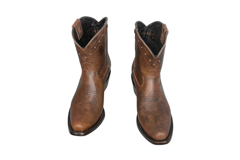 The Loretta Brown Leather Boots - Paranoid Ranch