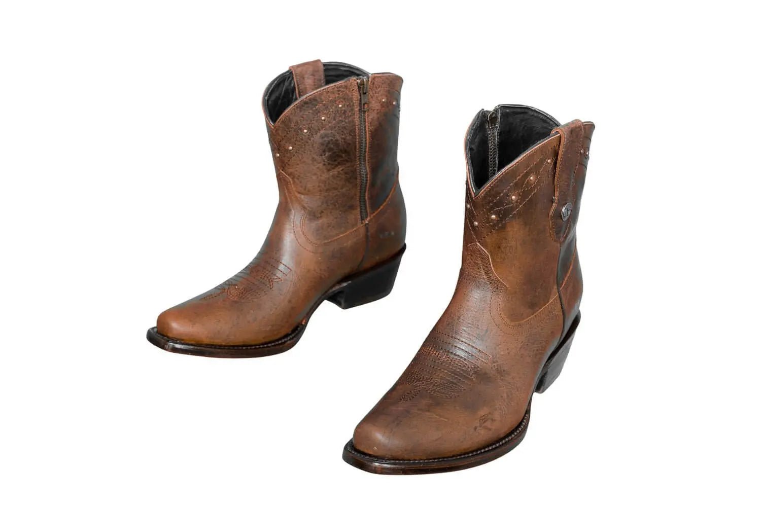 The Loretta Brown Leather Boots - Paranoid Ranch