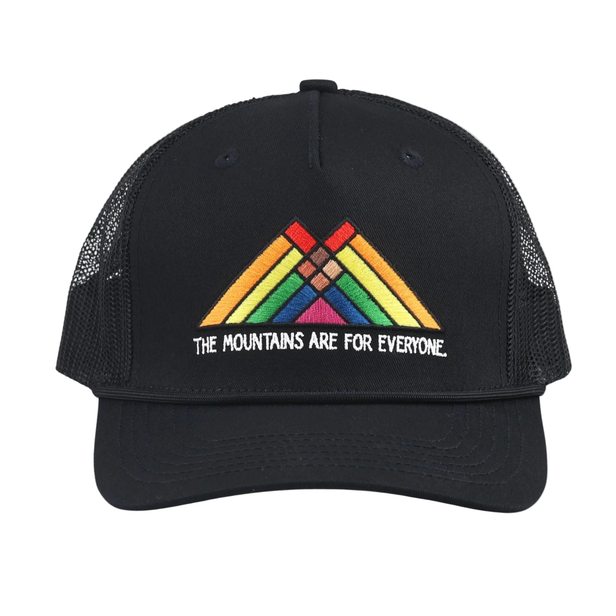 The Mountains Are For Everyone Embroidered Trucker Rope Cap - Paranoid Ranch