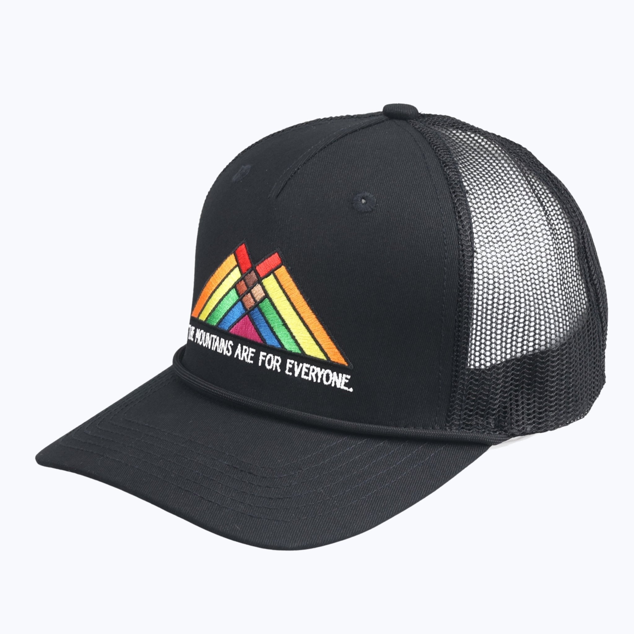 The Mountains Are For Everyone Embroidered Trucker Rope Cap - Paranoid Ranch