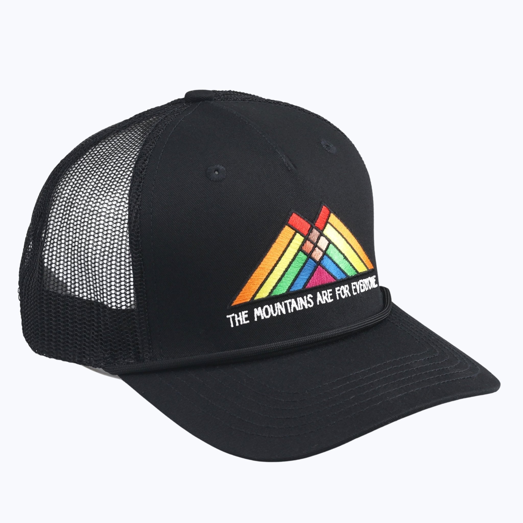 The Mountains Are For Everyone Embroidered Trucker Rope Cap - Paranoid Ranch