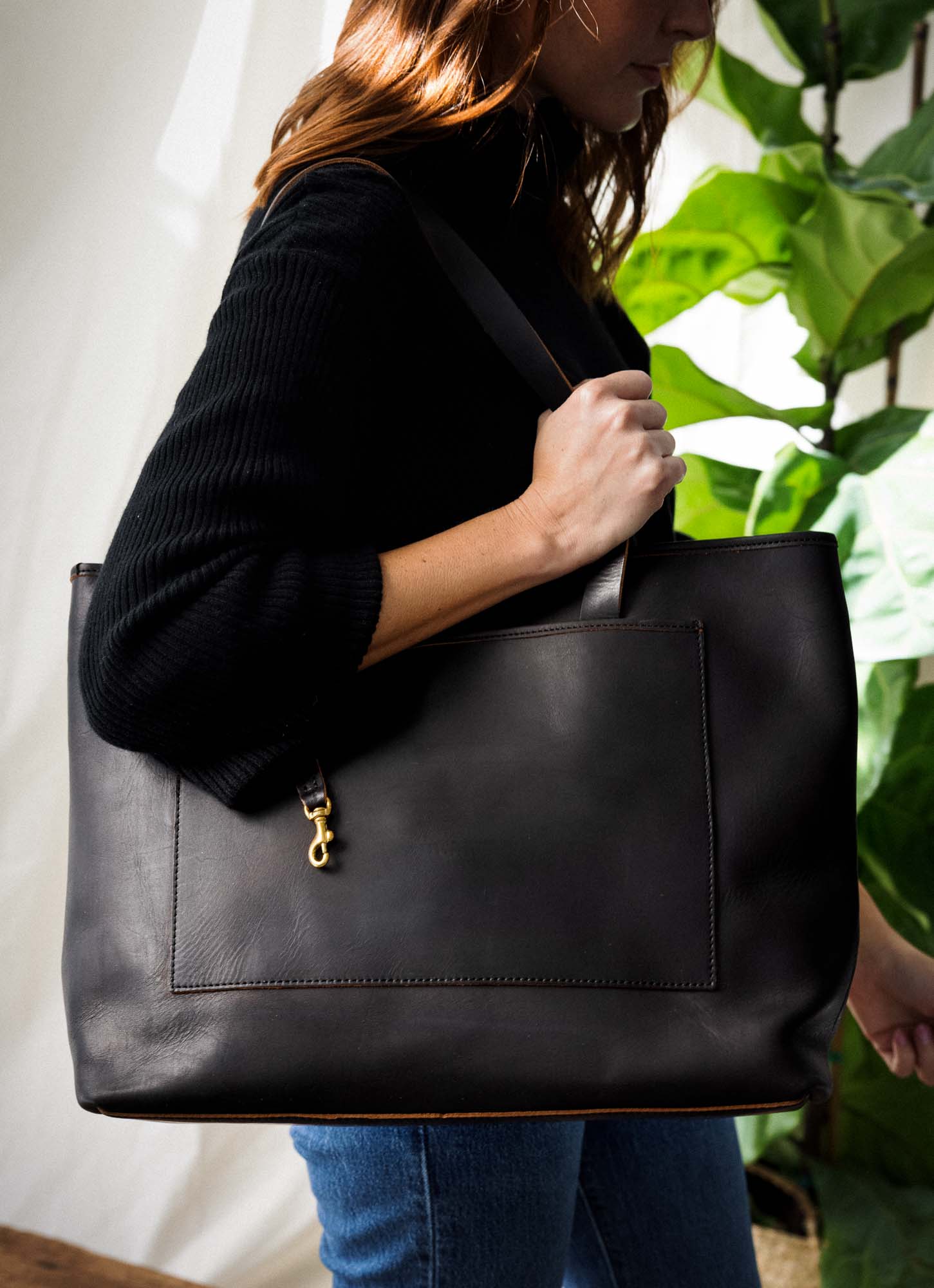 The Oversized Leather Tote - Paranoid Ranch