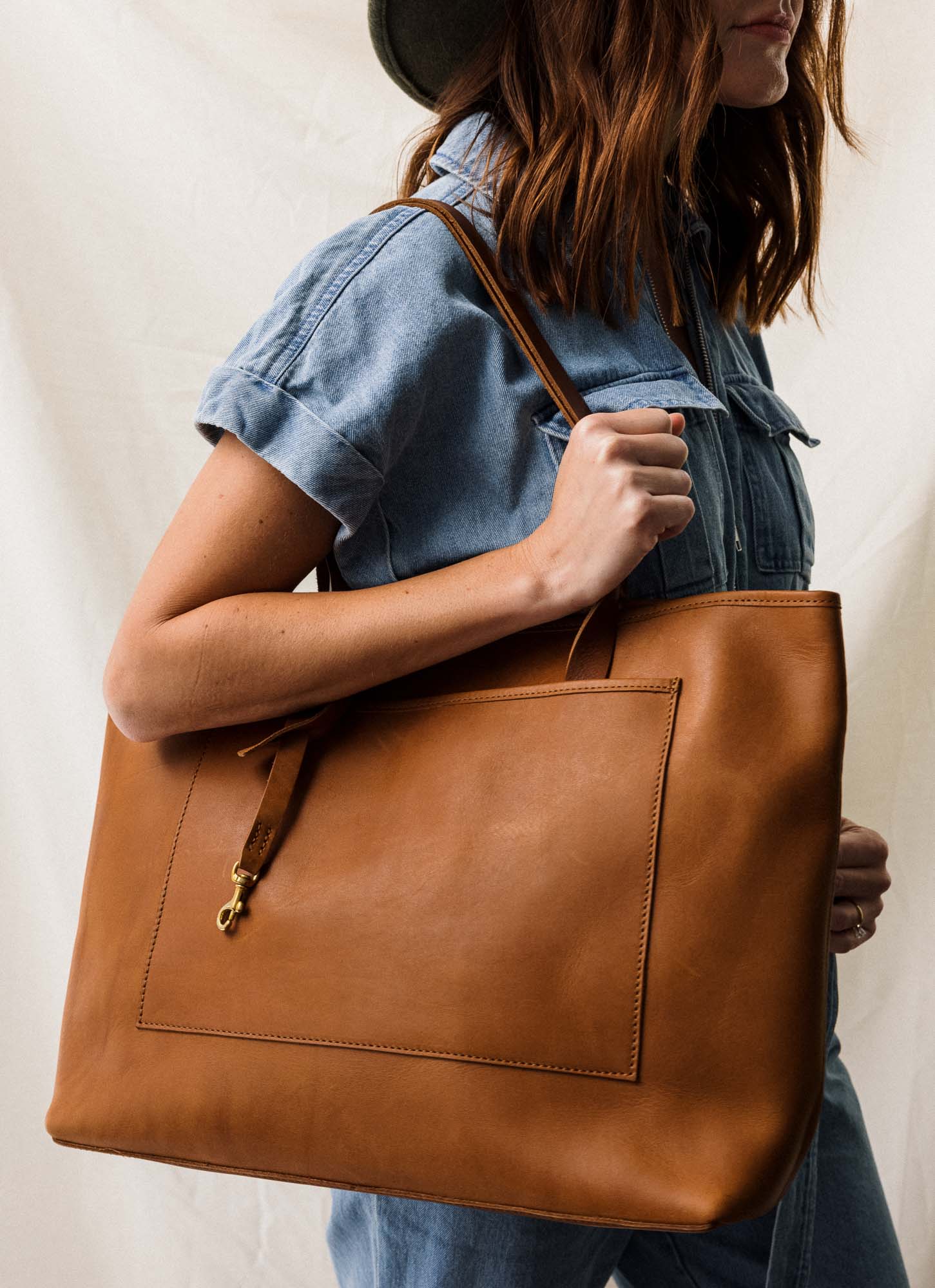The Oversized Leather Tote - Paranoid Ranch