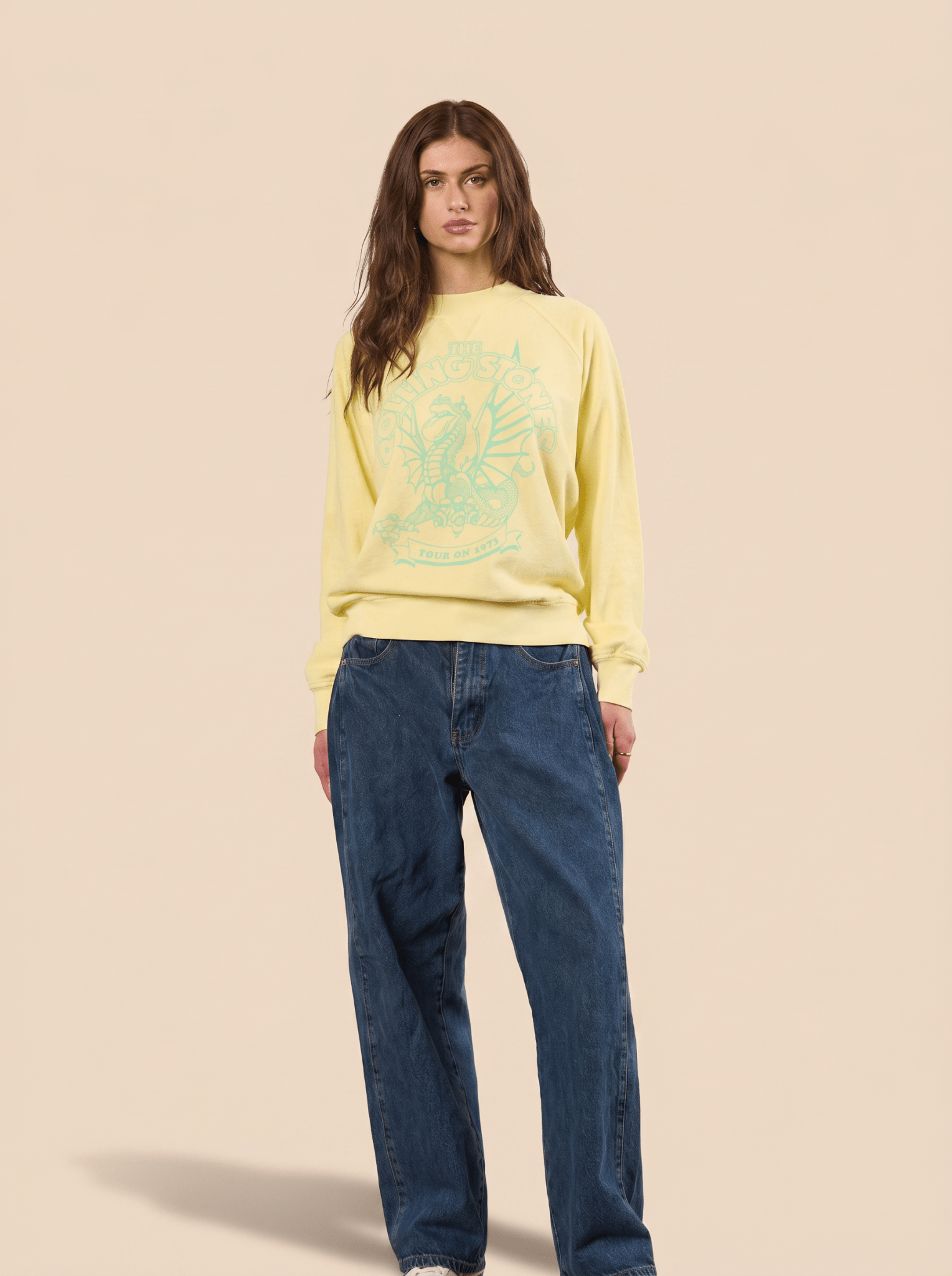 The Rolling Stones Lime Dragon Pullover - Paranoid Ranch