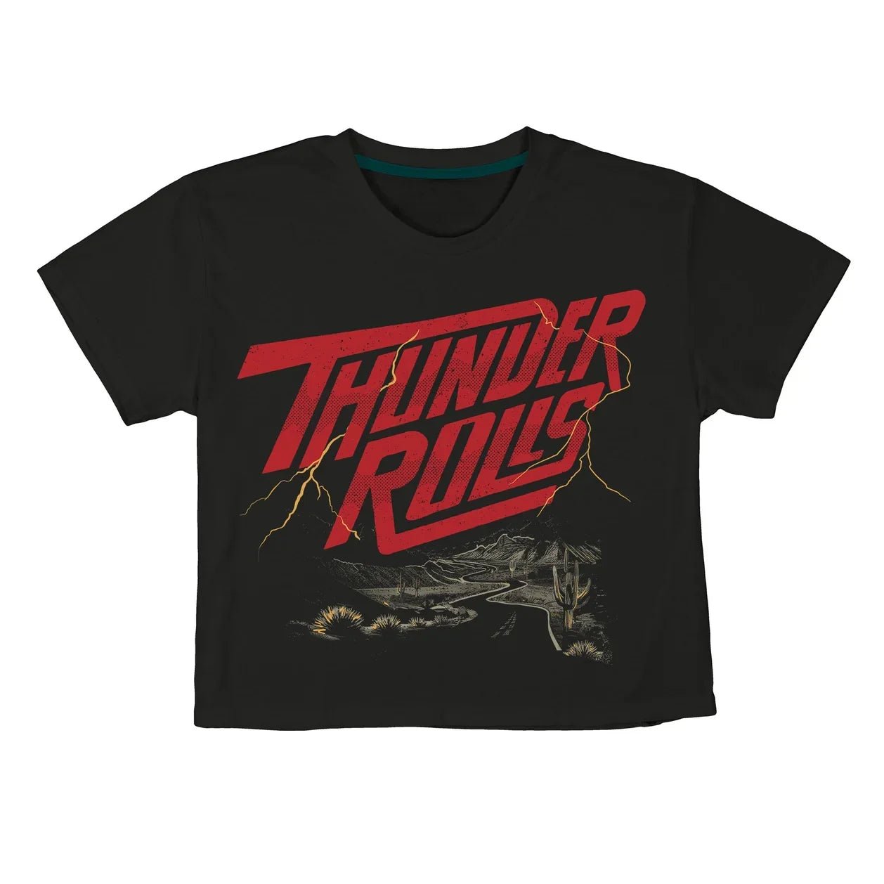 Thunder Rolls Women's Crop Tee - Paranoid Ranch