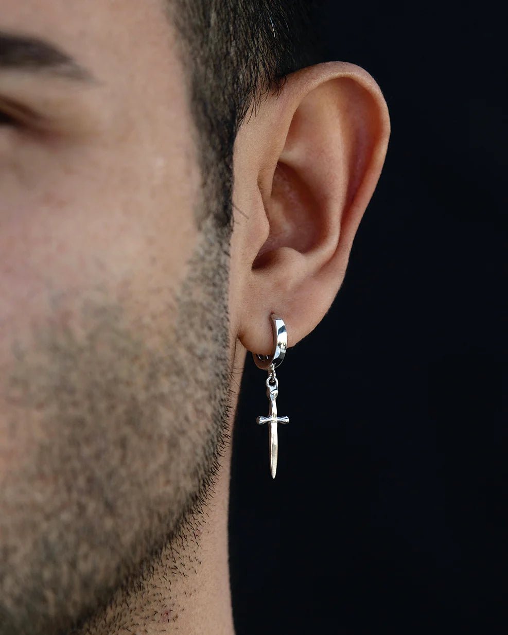 Tiny Dagger Hoop Earring - Paranoid Ranch