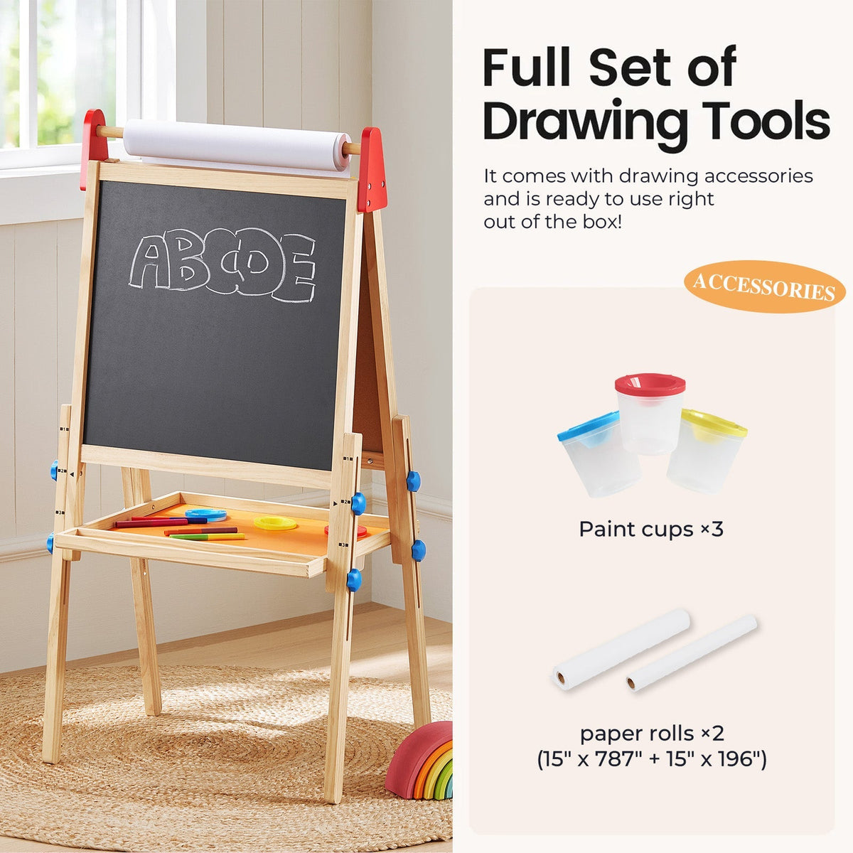Tiny Land® 3-in-1 Art Easel for Kids - Paranoid Ranch