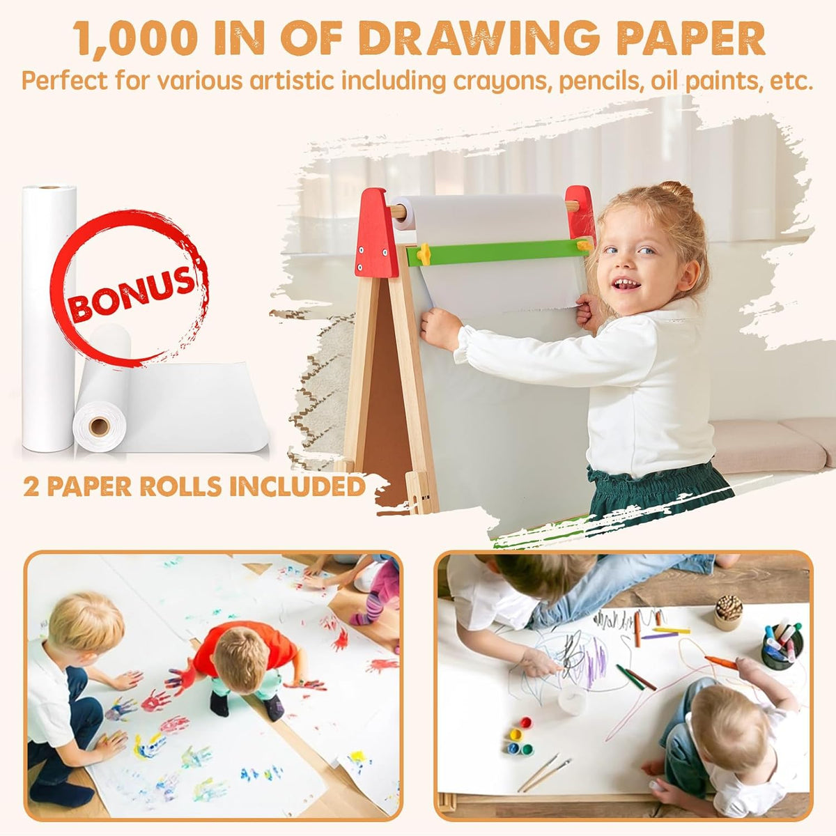 Tiny Land® 3-in-1 Art Easel for Kids - Paranoid Ranch