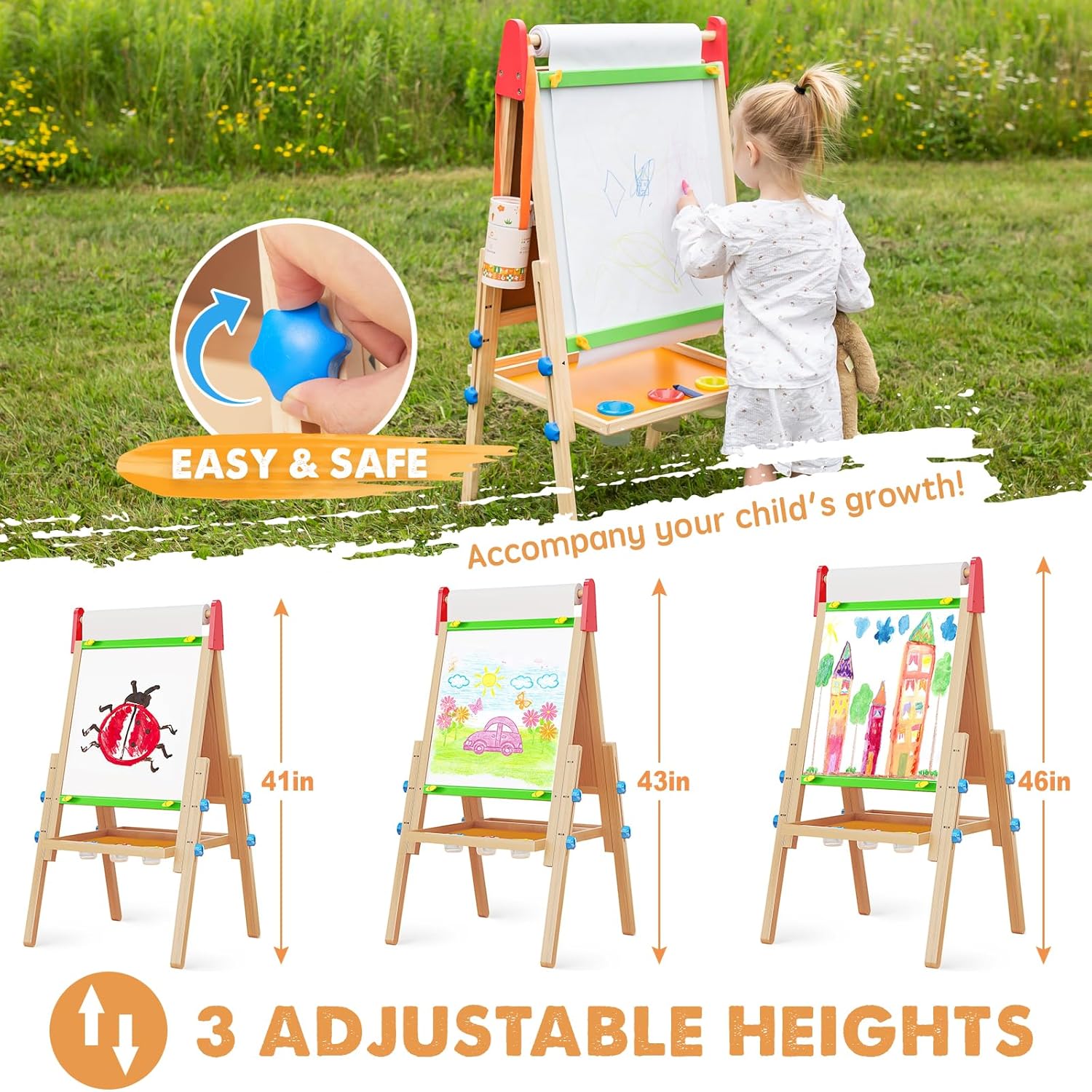 Tiny Land® 3-in-1 Art Easel & Paper Roll Set - Paranoid Ranch