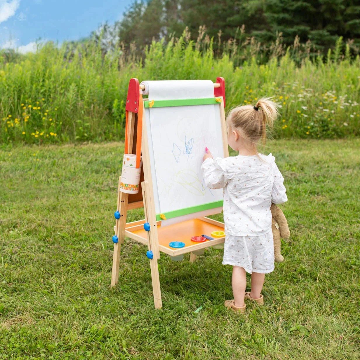 Tiny Land® 3-in-1 Art Easel & Paper Roll Set - Paranoid Ranch