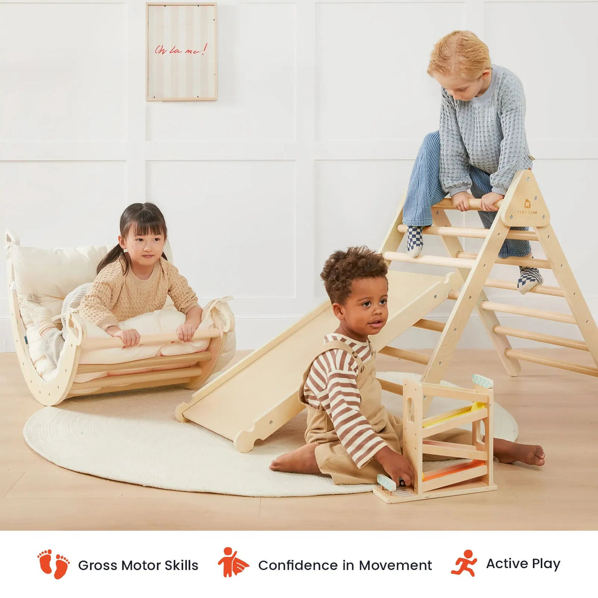 Tiny Land® 7-in-1 Montessori Climbing Set with Play Pad - Paranoid Ranch