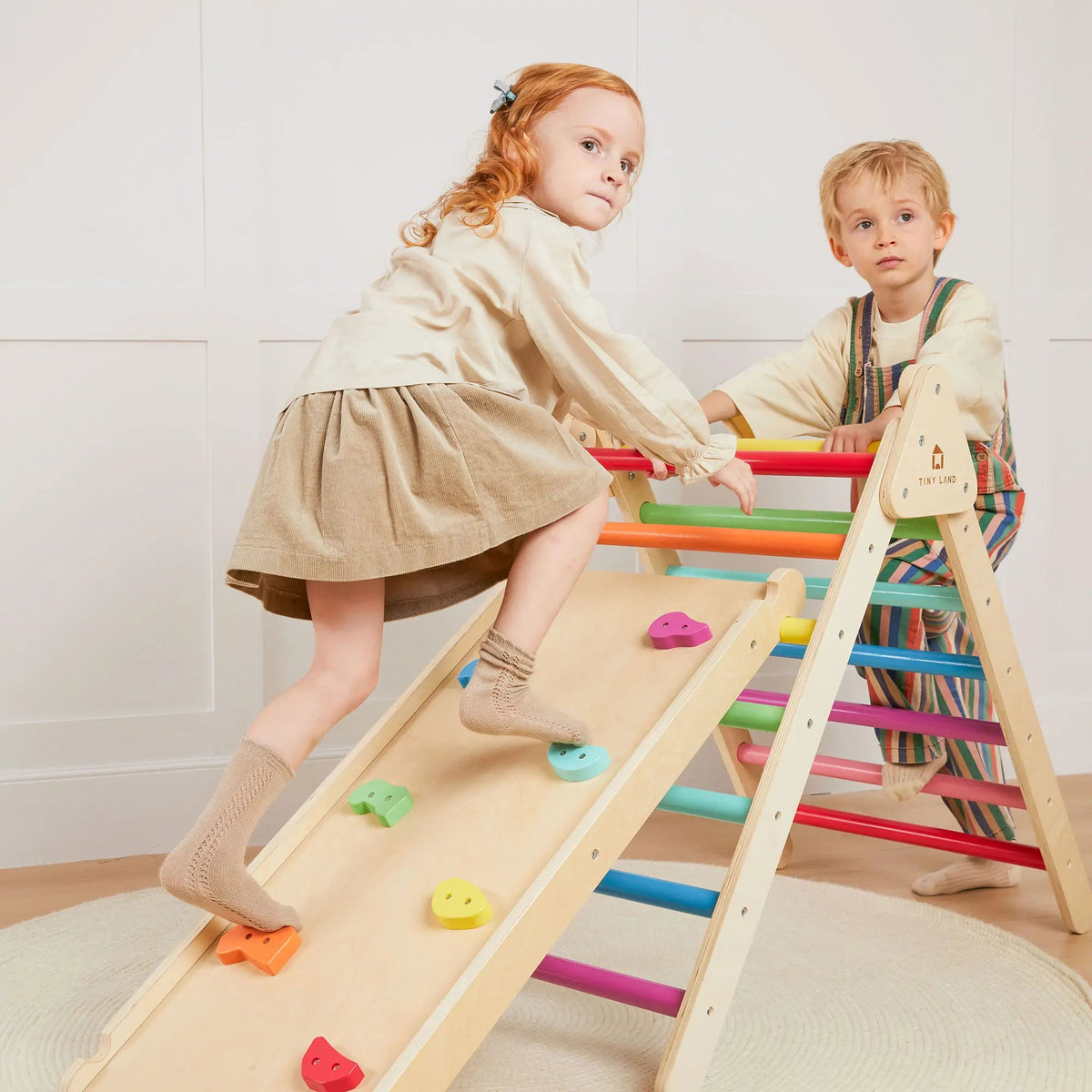 Tiny Land® 7-in-1 Rainbow Climbing Set with Play Pad - Paranoid Ranch
