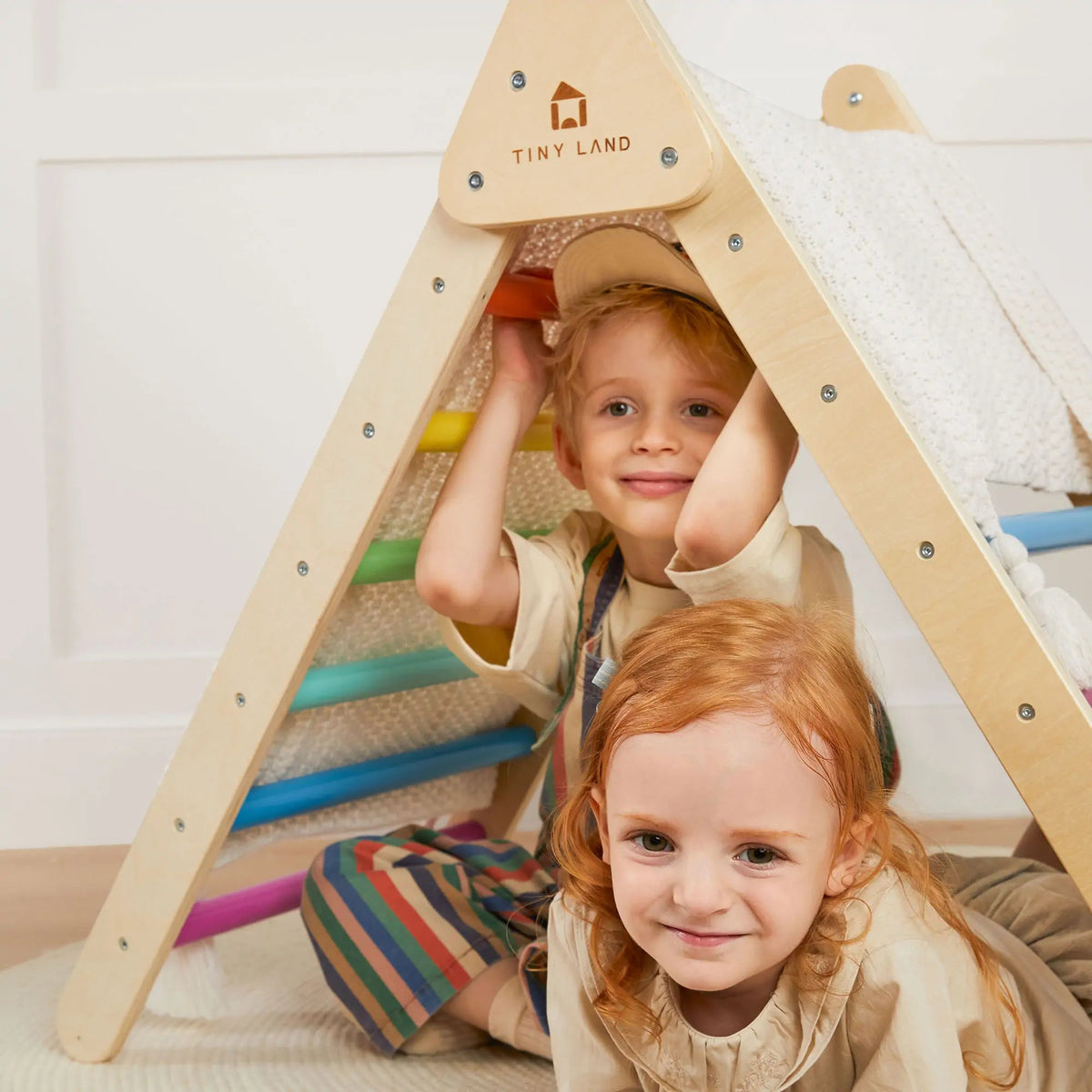 Tiny Land® 7-in-1 Rainbow Climbing Set with Play Pad - Paranoid Ranch
