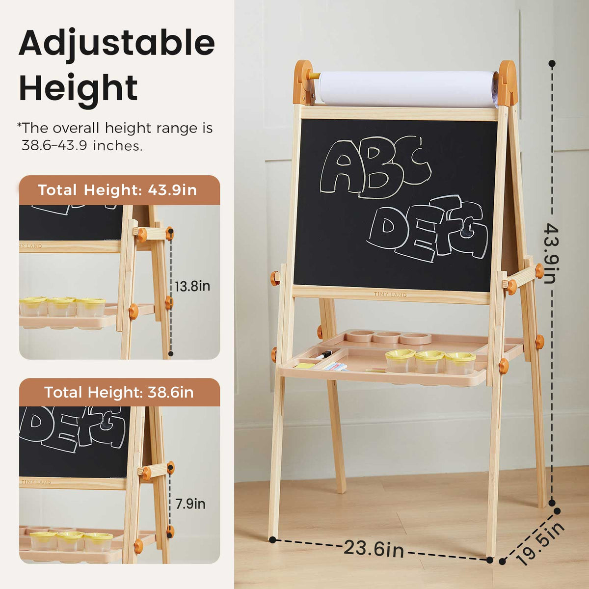 Tiny Land® Caramel Magnitales Easel for Kids - Paranoid Ranch