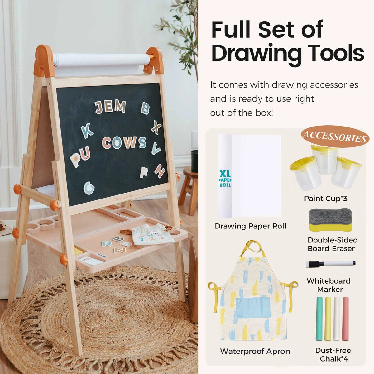 Tiny Land® Caramel Magnitales Easel for Kids - Paranoid Ranch