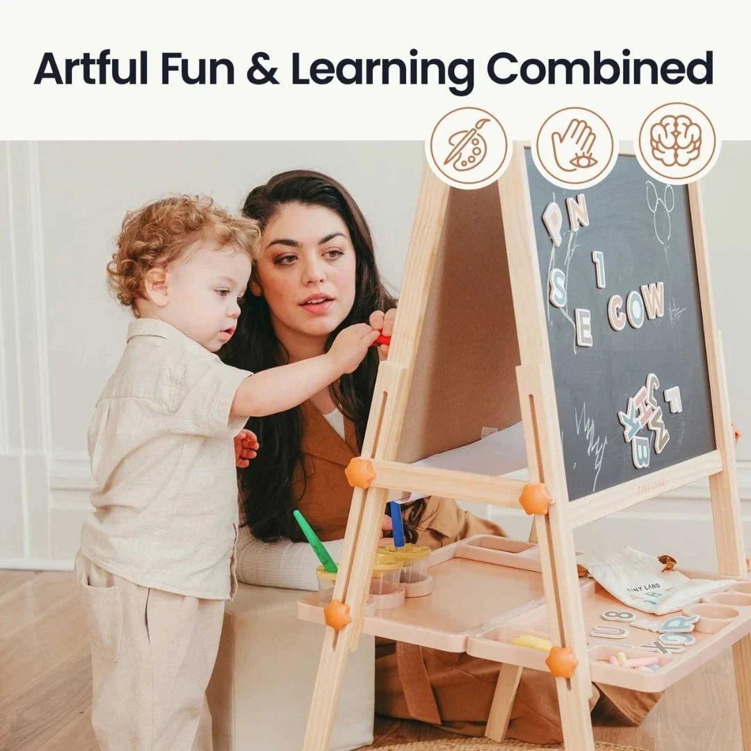 Tiny Land® Caramel Magnitales Easel for Kids - Paranoid Ranch