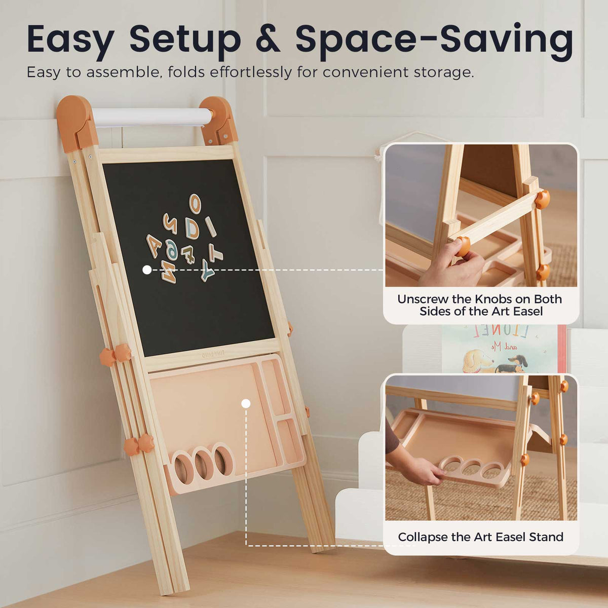 Tiny Land® Caramel Magnitales Easel for Kids - Paranoid Ranch