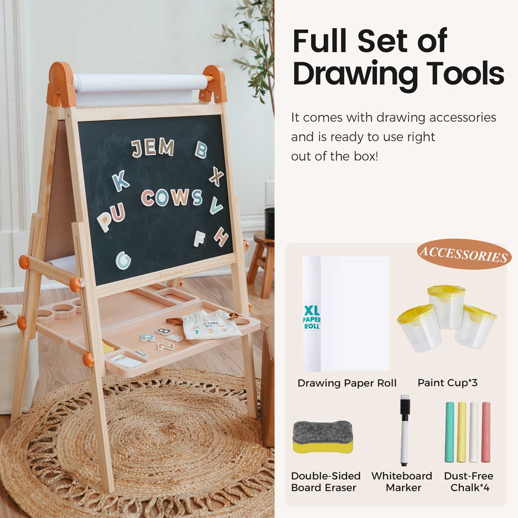 Tiny Land® Caramel Magnitales Easel & Paper Roll Set - Paranoid Ranch