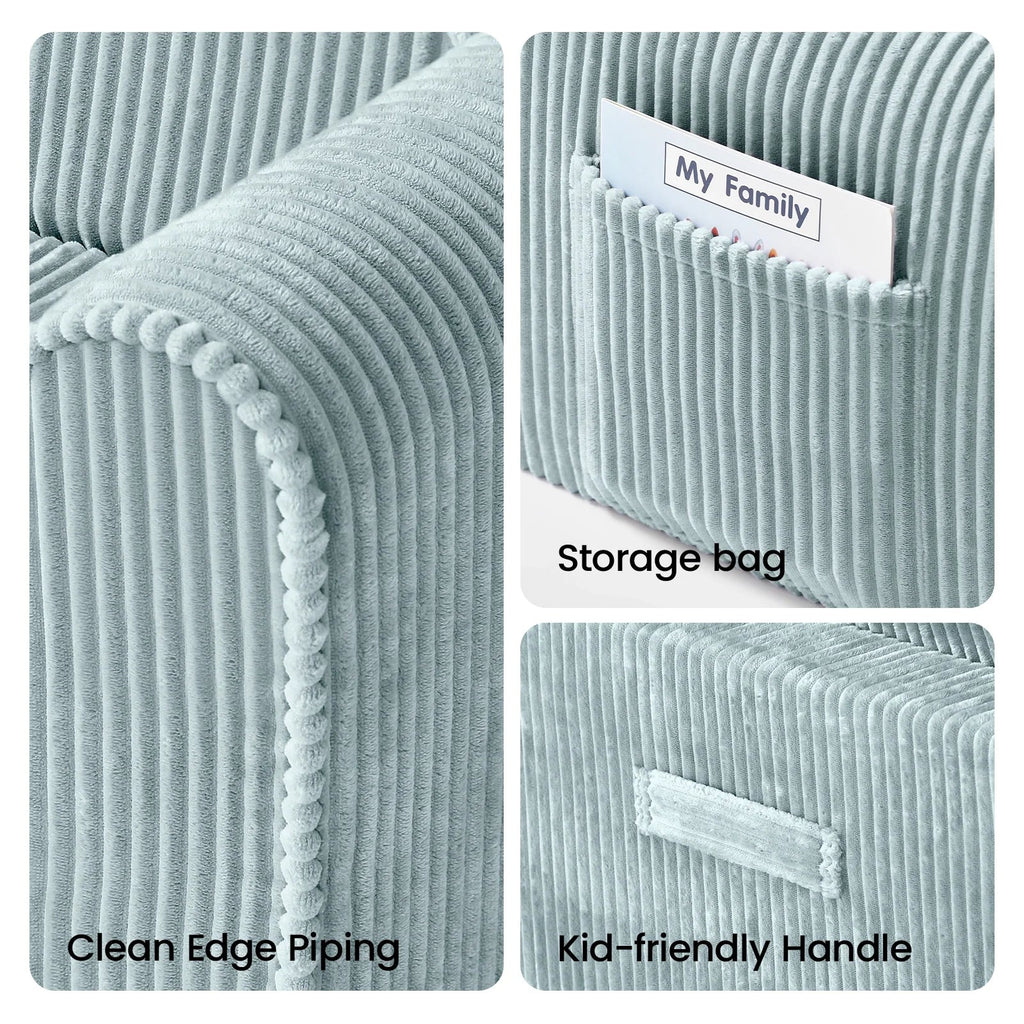 Tiny Land® GentleSnug Corduroy Kid Chair - Paranoid Ranch