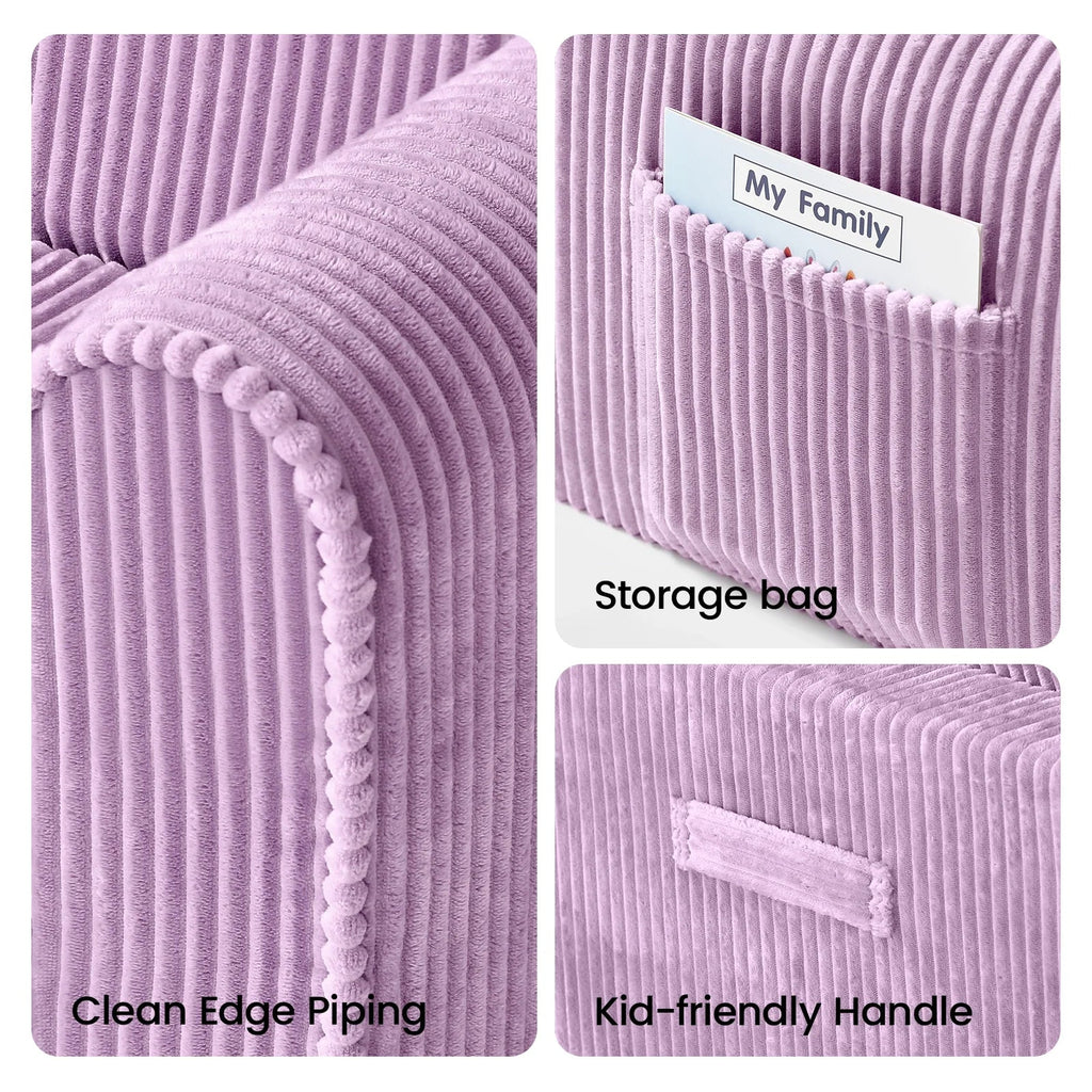 Tiny Land® GentleSnug Corduroy Kid Chair - Paranoid Ranch