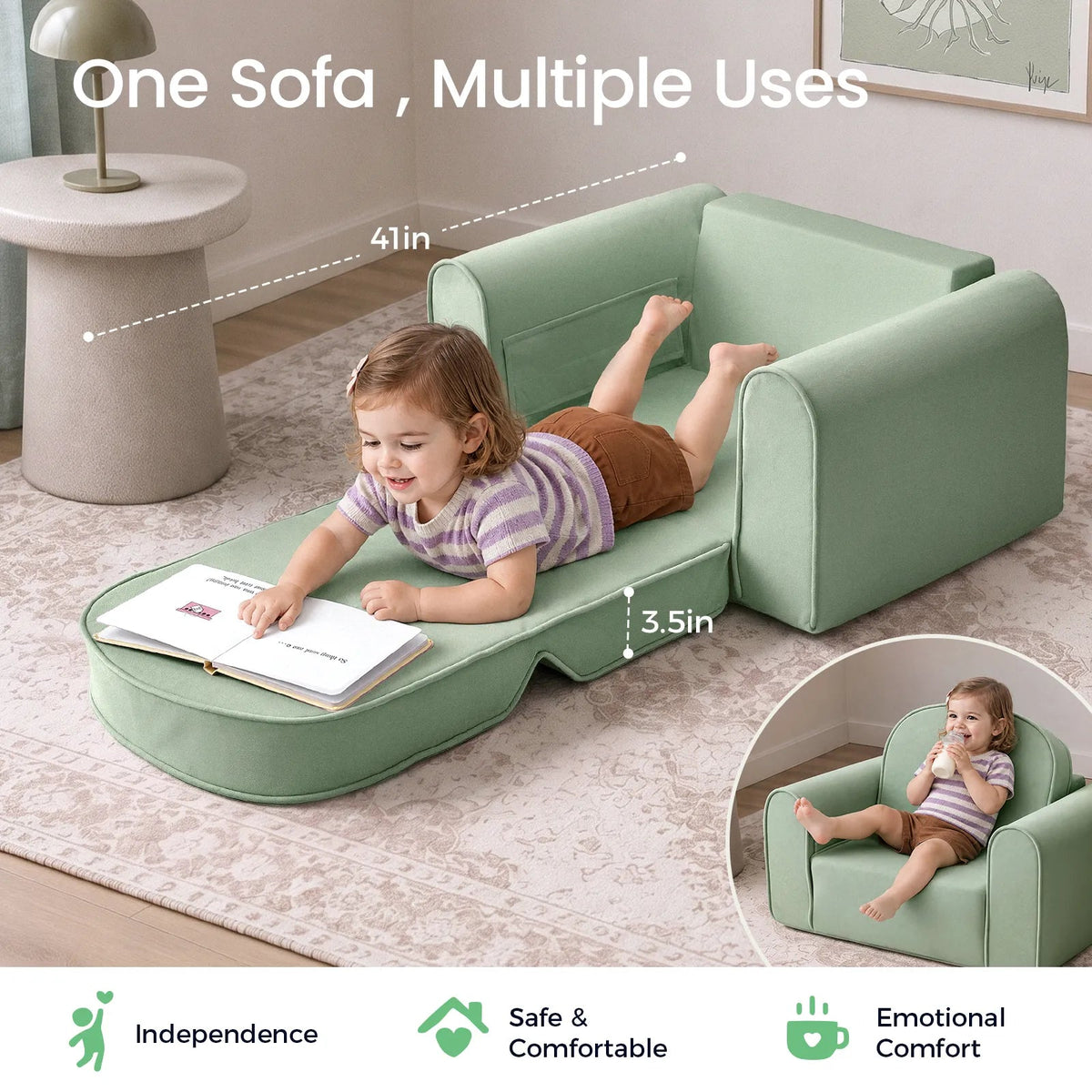 Tiny Land® GentleSnug Kids Sofa Chair - Paranoid Ranch