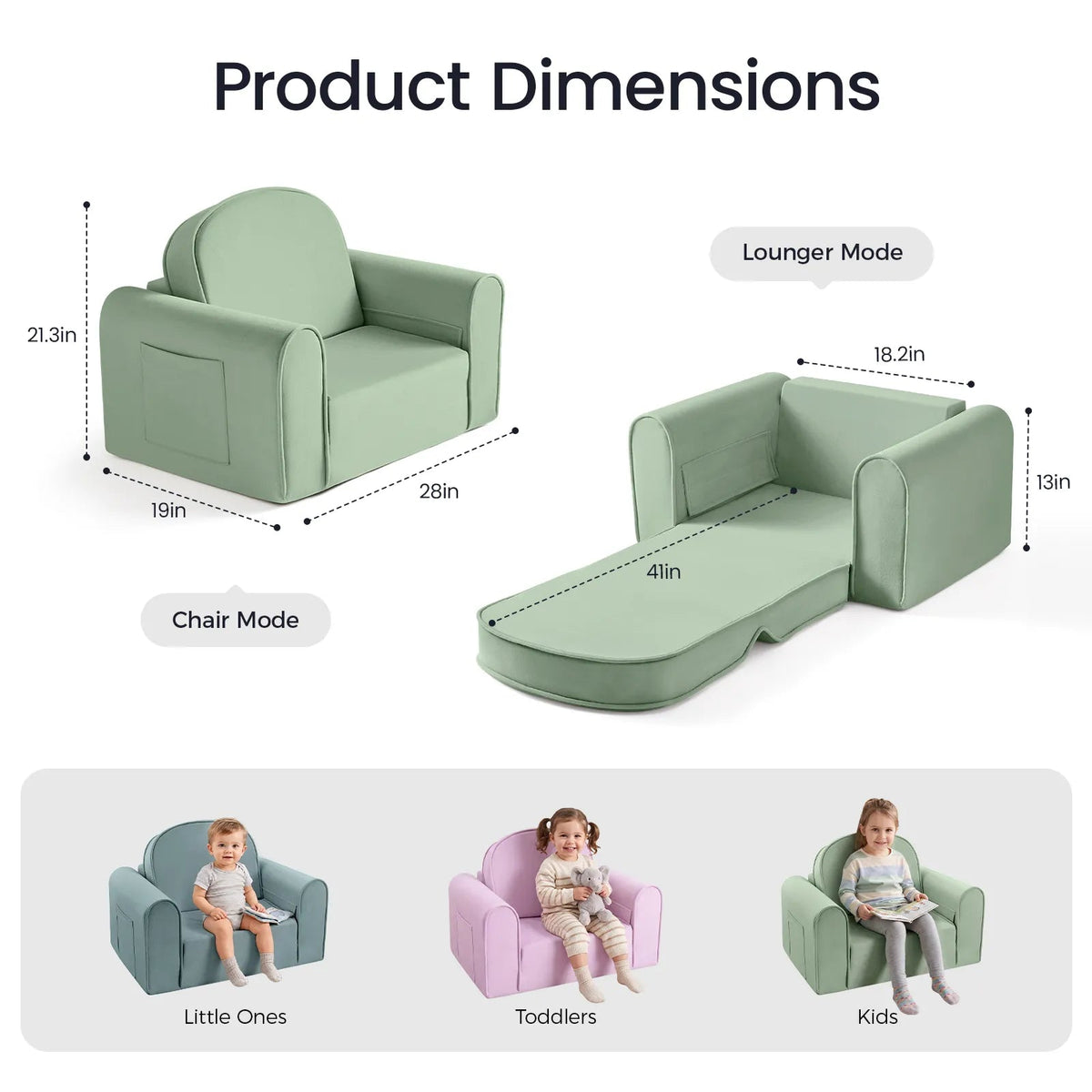 Tiny Land® GentleSnug Kids Sofa Chair - Paranoid Ranch