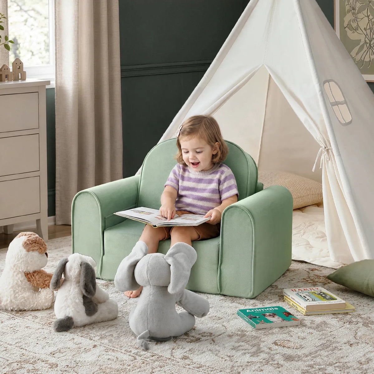Tiny Land® GentleSnug Kids Sofa Chair - Paranoid Ranch