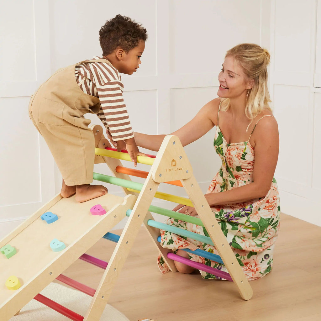 Tiny Land® Pikler Triangle 7-in-1 Montessori Climbing Set - Paranoid Ranch