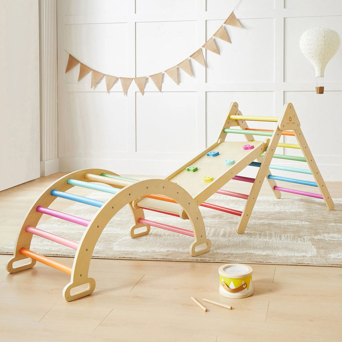 Tiny Land® Pikler Triangle 7-in-1 Montessori Climbing Set - Paranoid Ranch