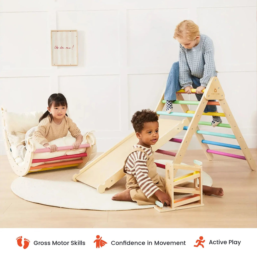 Tiny Land® Pikler Triangle 7-in-1 Montessori Climbing Set - Paranoid Ranch
