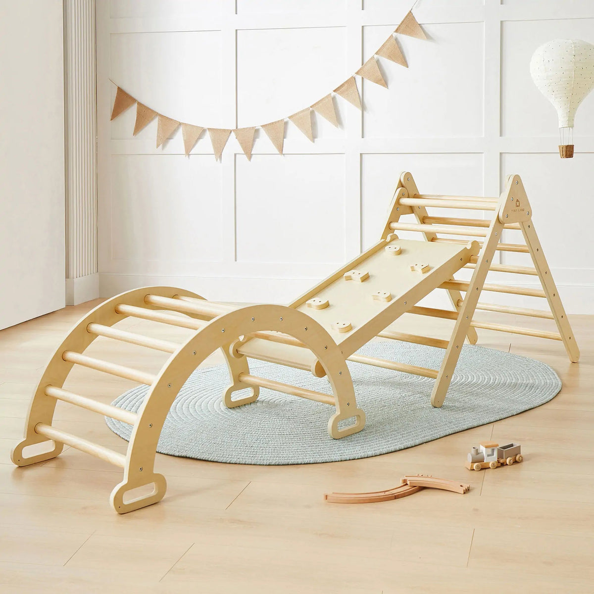 Tiny Land® Pikler Triangle 7-in-1 Montessori Climbing Set - Paranoid Ranch