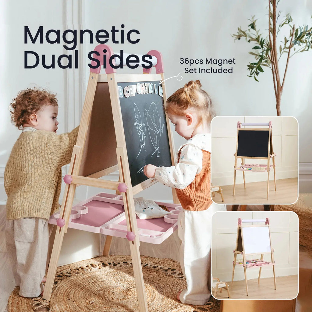 Tiny Land® Pink Magnitales Easel & Paper Roll Set - Paranoid Ranch