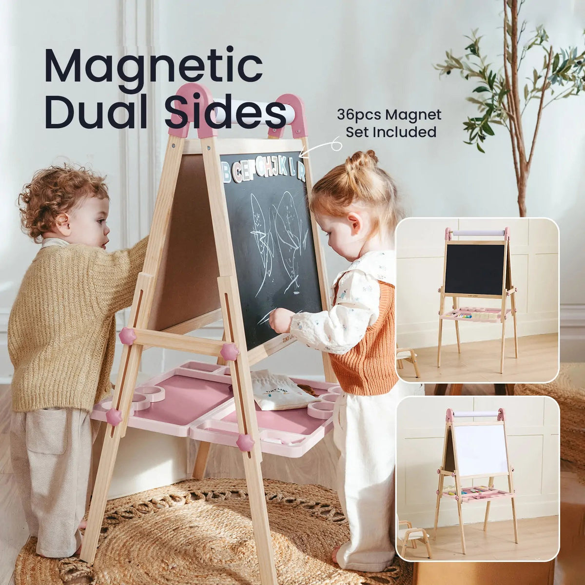 Tiny Land® Pink Magnitales Easel & Paper Roll Set - Paranoid Ranch
