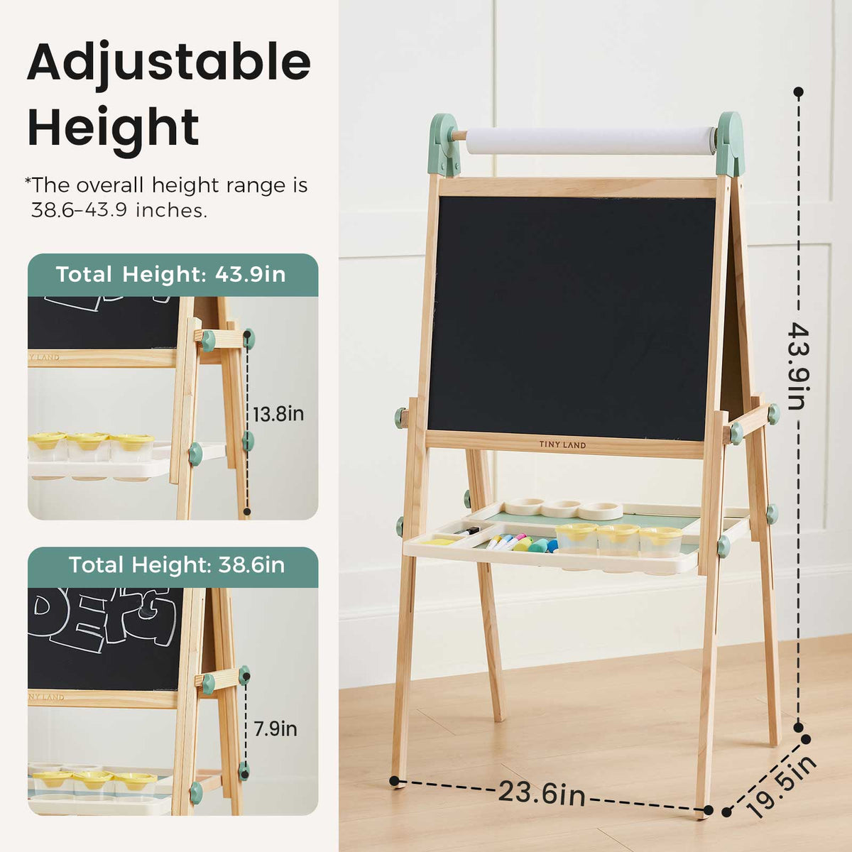 Tiny Land® Pink Magnitales Easel & Paper Roll Set - Paranoid Ranch