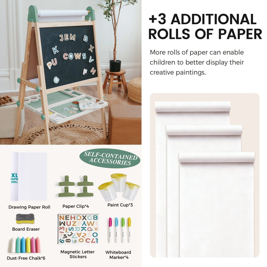 Tiny Land® Pink Magnitales Easel & Paper Roll Set - Paranoid Ranch