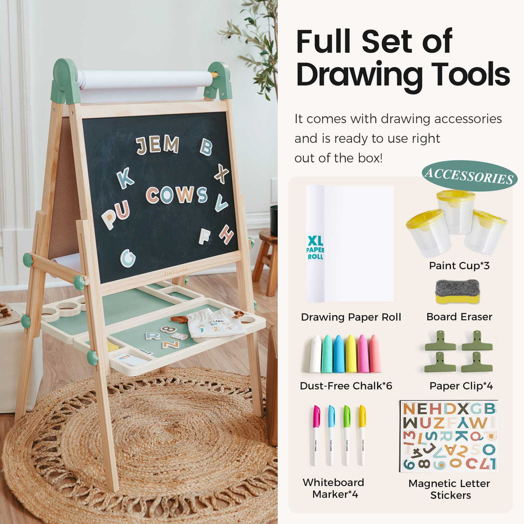 Tiny Land® Pink Magnitales Easel & Paper Roll Set - Paranoid Ranch