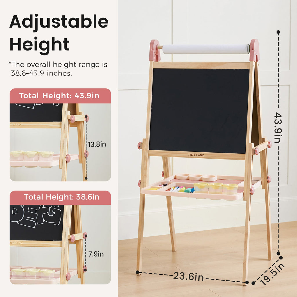 Tiny Land® Pink Magnitales Easel & Paper Roll Set - Paranoid Ranch