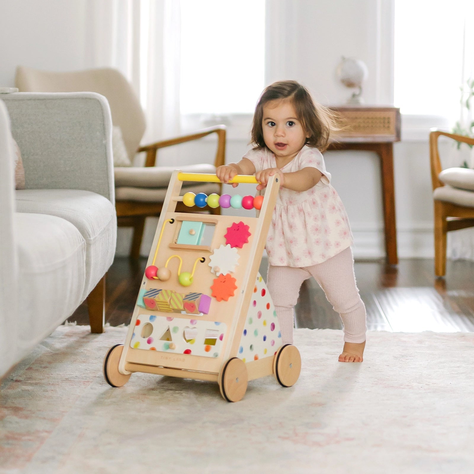 Tiny Land® Premium Natural Wooden Activity Walker - Paranoid Ranch