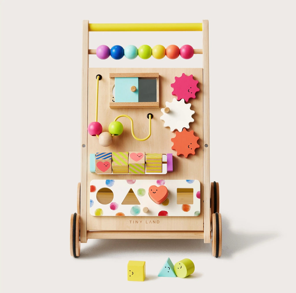 Tiny Land® Premium Natural Wooden Activity Walker - Paranoid Ranch