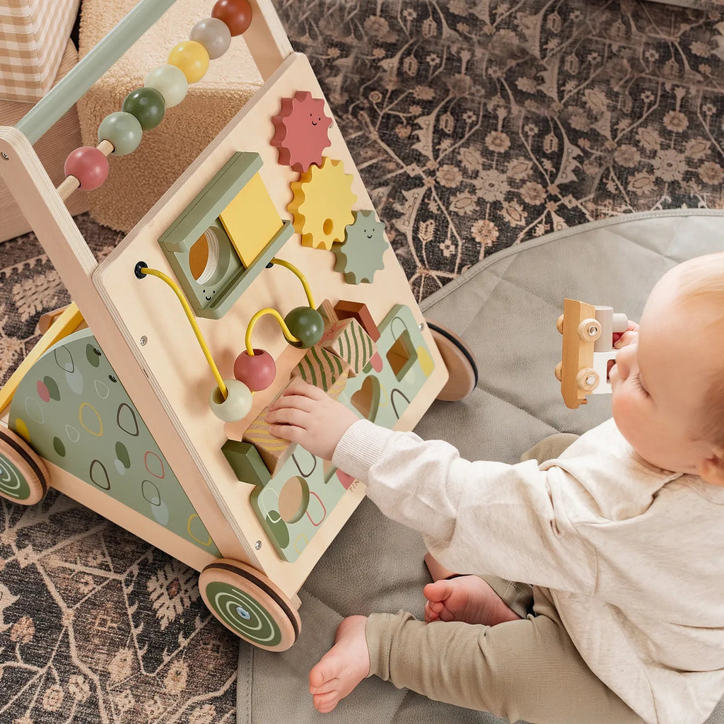 Tiny Land® Sage Green Wooden Baby Walker - Paranoid Ranch