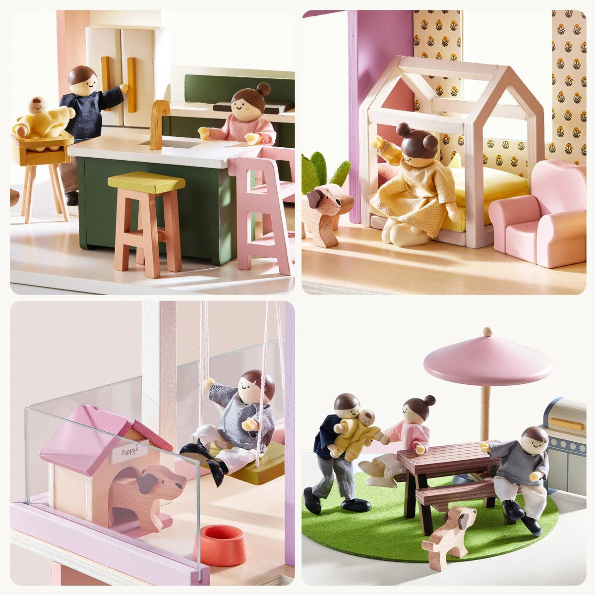 Tiny Land® Sweetwood Edge Dollhouse - Green & Pink - Paranoid Ranch