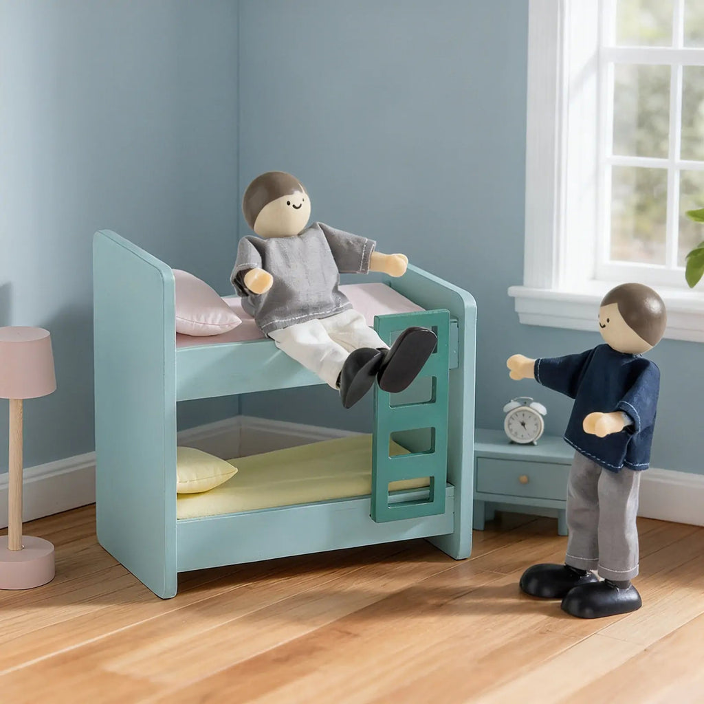 Tiny Land® Sweetwood Evergreen Dollhouse & Wooden Dollhouse Dolls - Paranoid Ranch