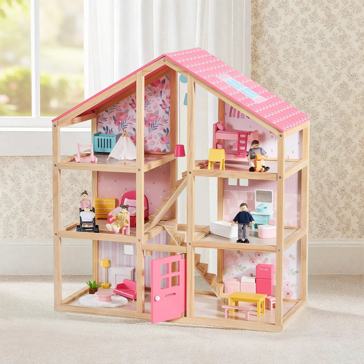 Tiny Land® Sweetwood Love Dollhouse & Wooden Dollhouse Dolls - Paranoid Ranch